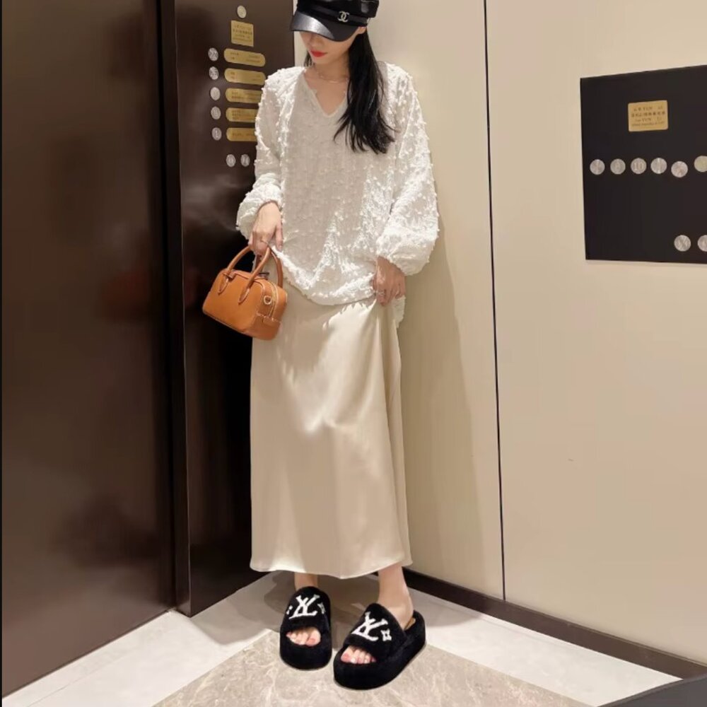 Beautiful Fashion Slides Plush Fur Flip Flops Slippers Fur Shoes - Picture 5 of 11